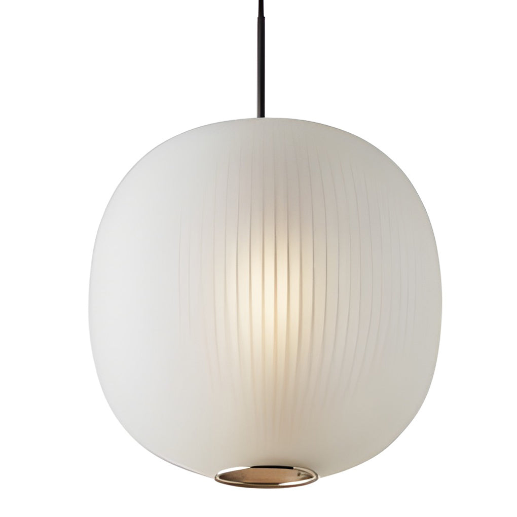 Aureon modern glass pendant light in white, suitable for bedroom or study