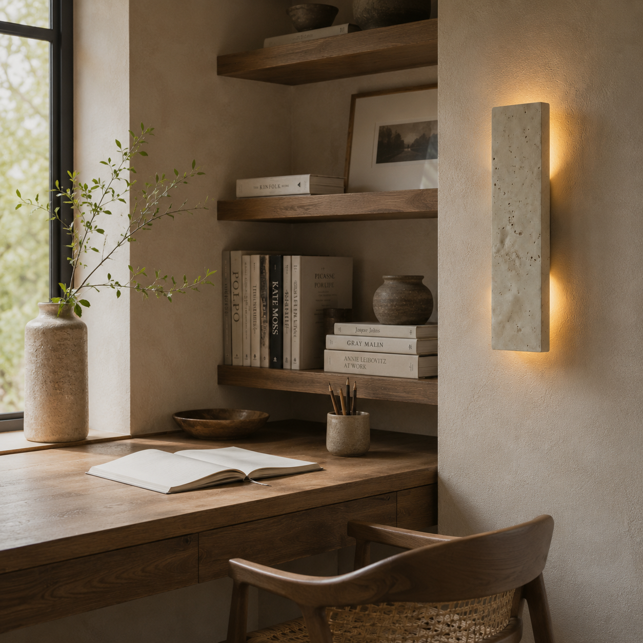 Kaia Travertine Wall Light