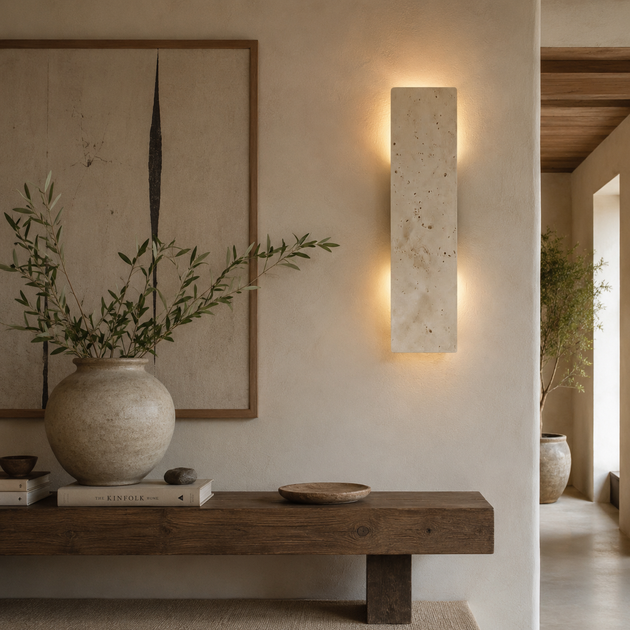 Kaia Travertine Wall Light