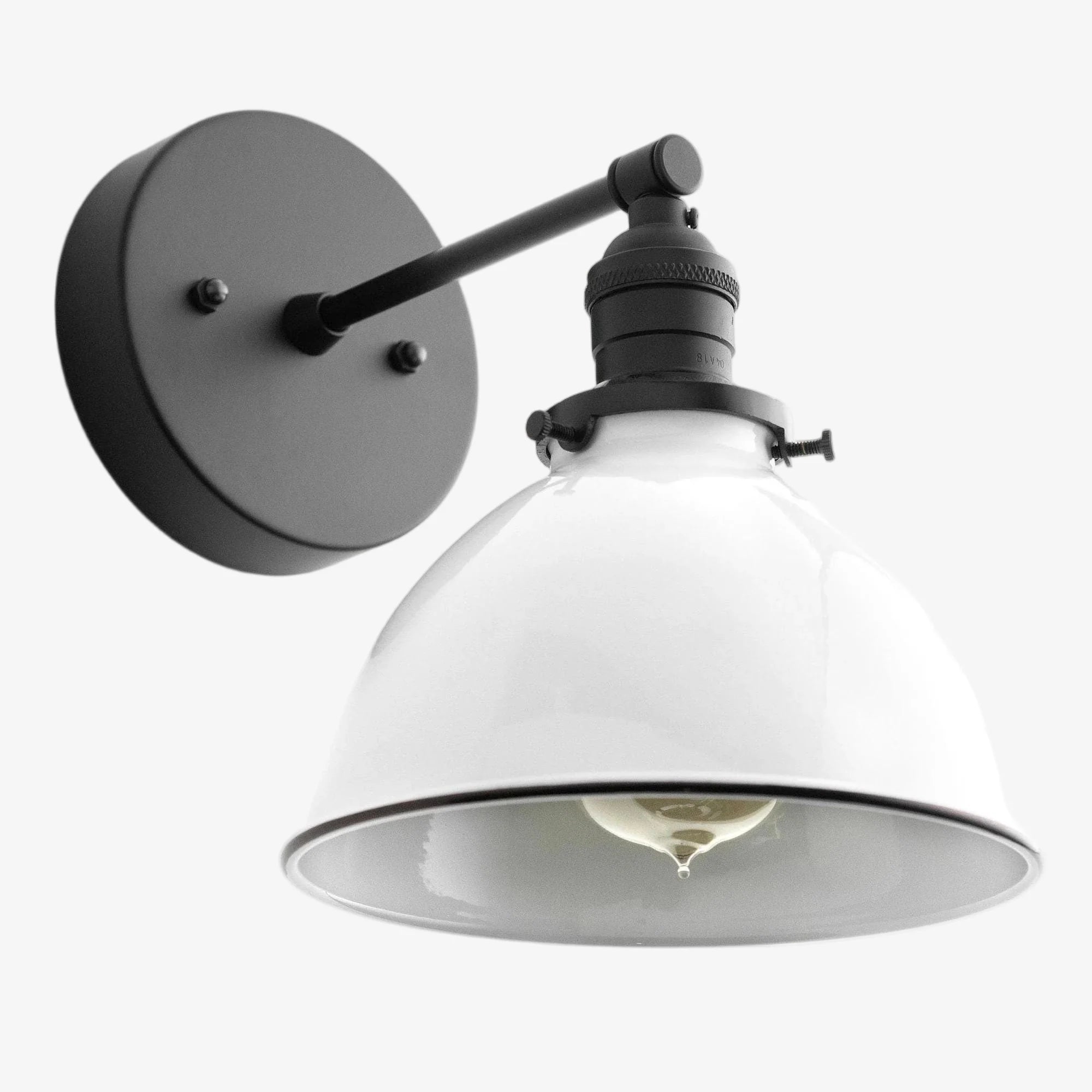 Vantara Conique Wall Sconce – White Metal Shade Light for Modern Interiors