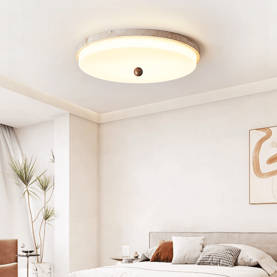 Seraphina Travertine Orb Ceiling Light