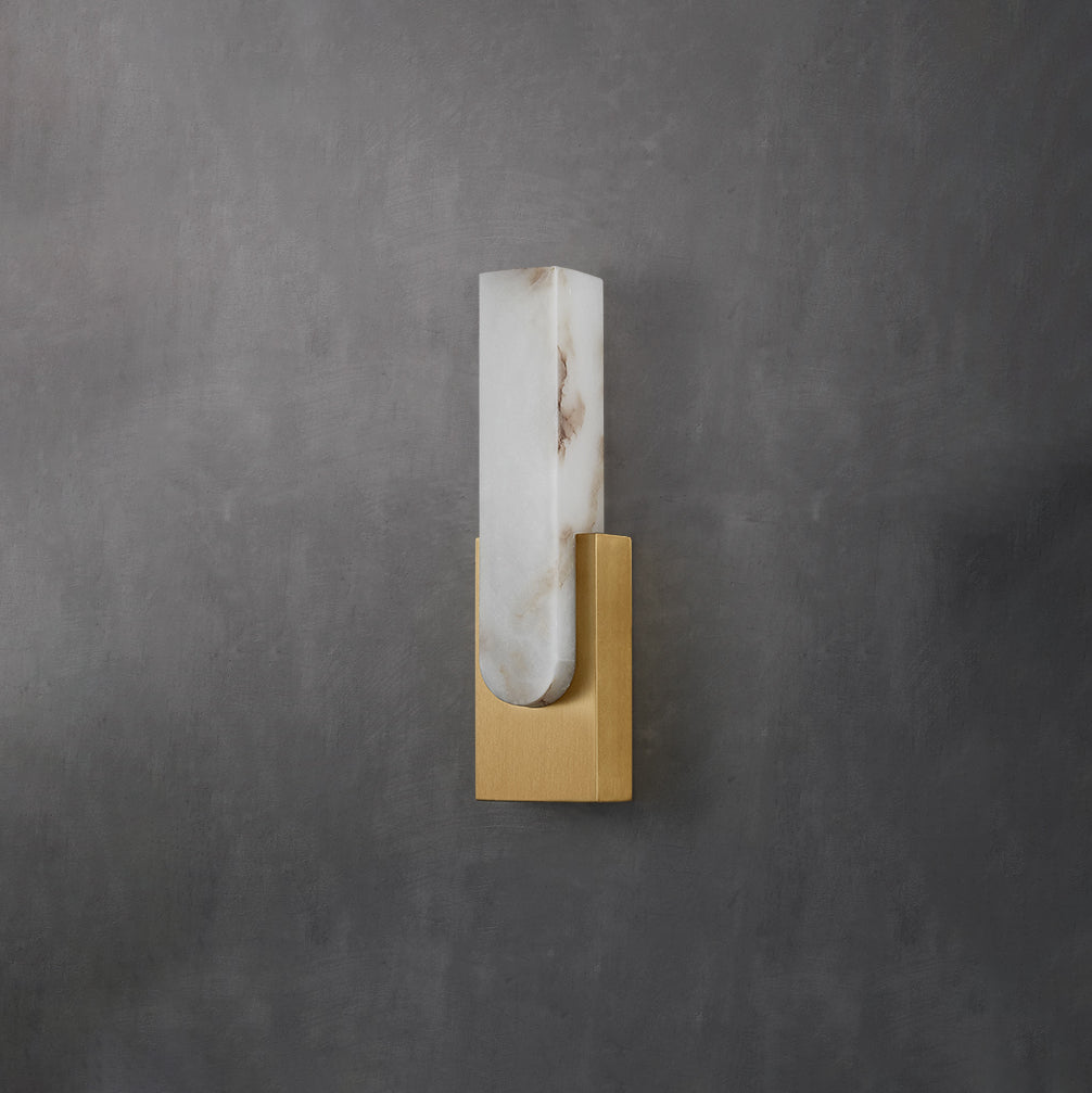 Iwara Iwara Wall Light scale reference showing 50 cm height beside a bedside table