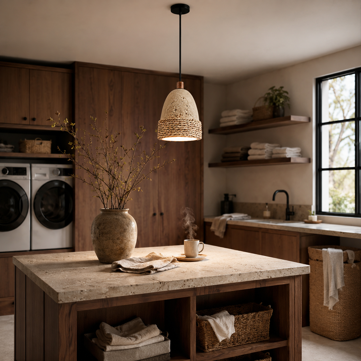 Amara Travertine Pendant Light