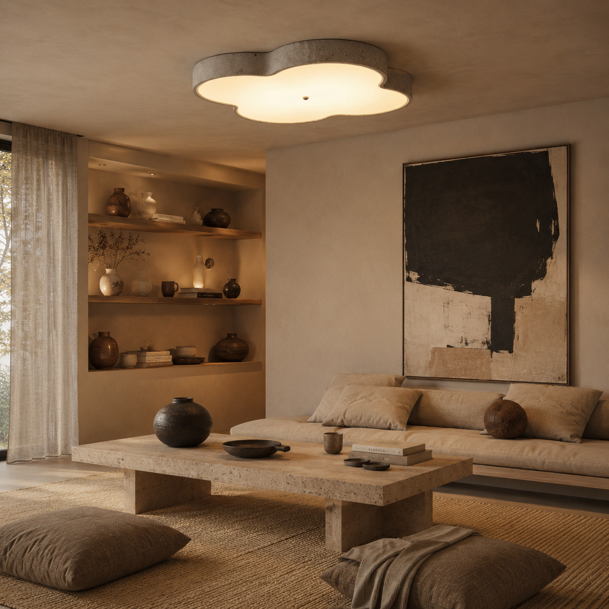 Lyra Stone Cloud Ceiling Lamp
