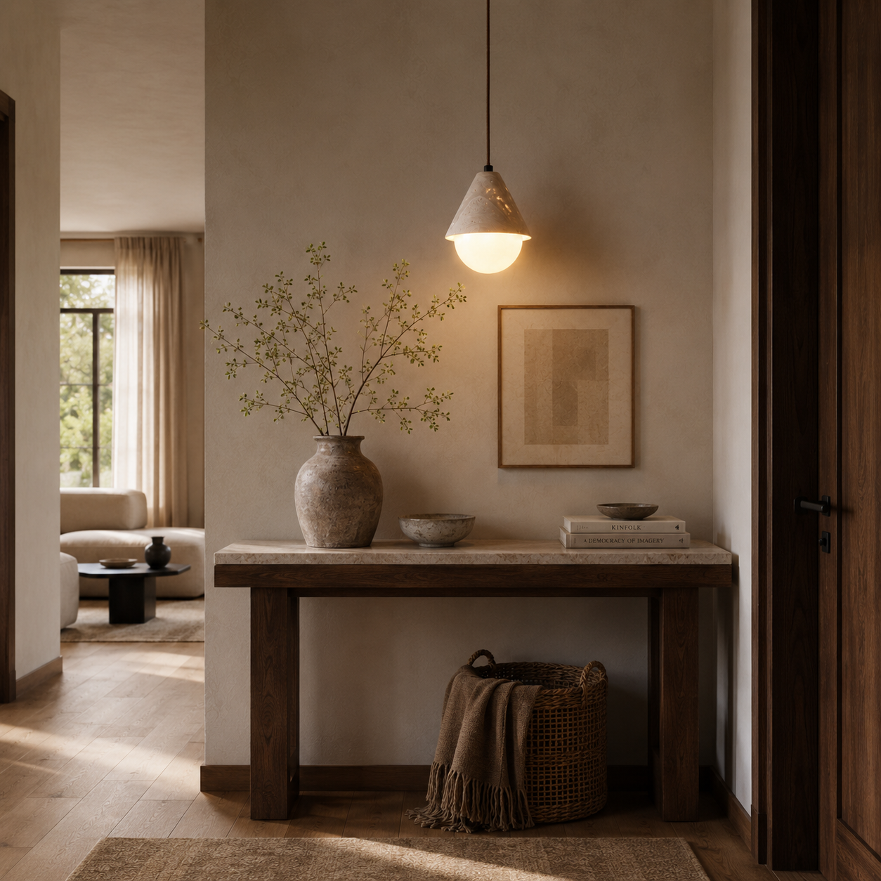 Zori Travertine Pendant Light