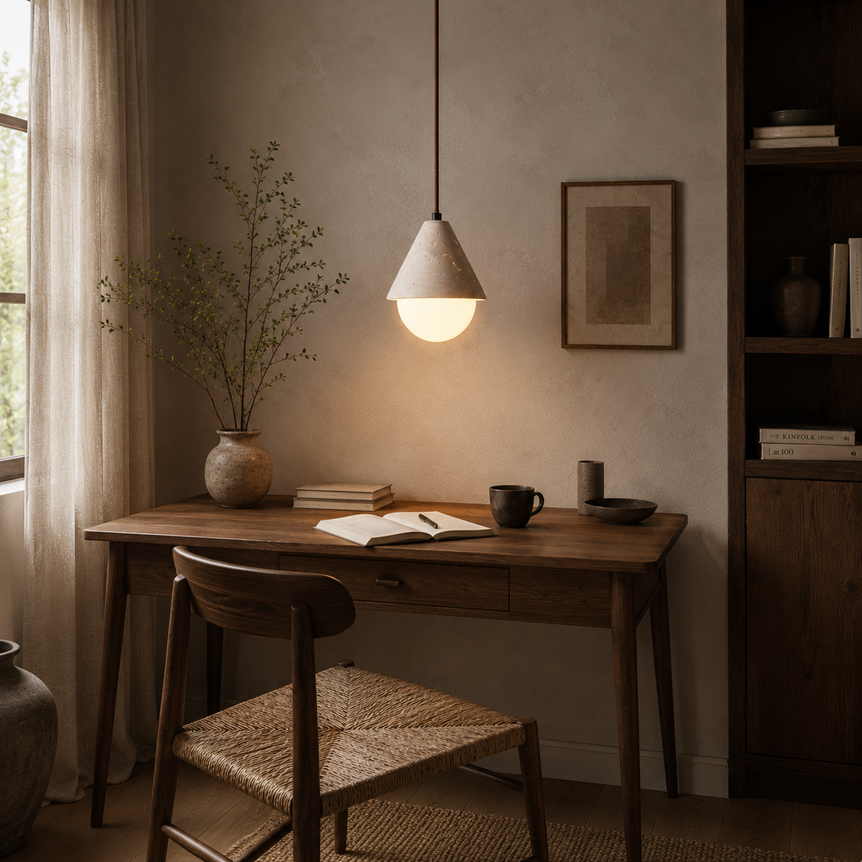 Zori Travertine Pendant Light