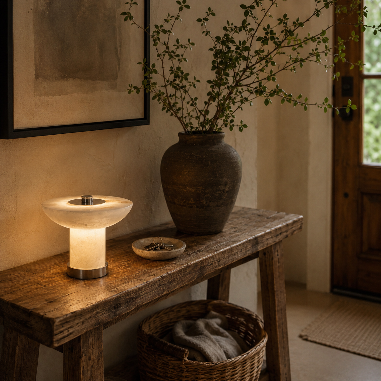Reine Rechargeable Stone Table Lamp