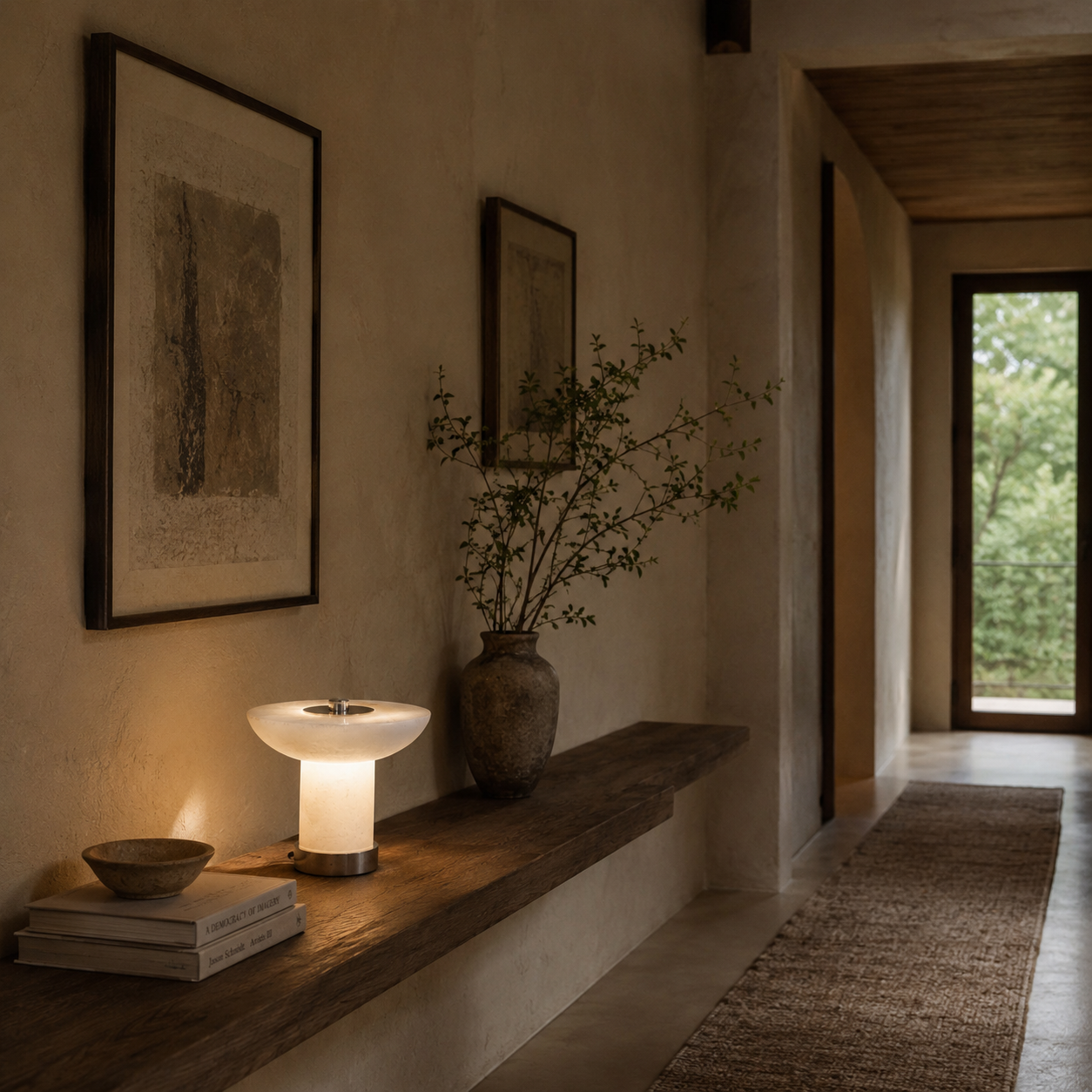 Reine Rechargeable Stone Table Lamp