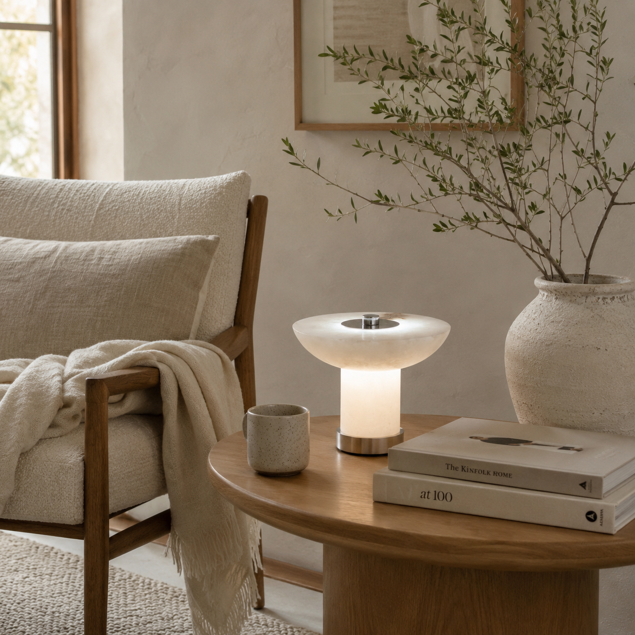 Reine Rechargeable Stone Table Lamp
