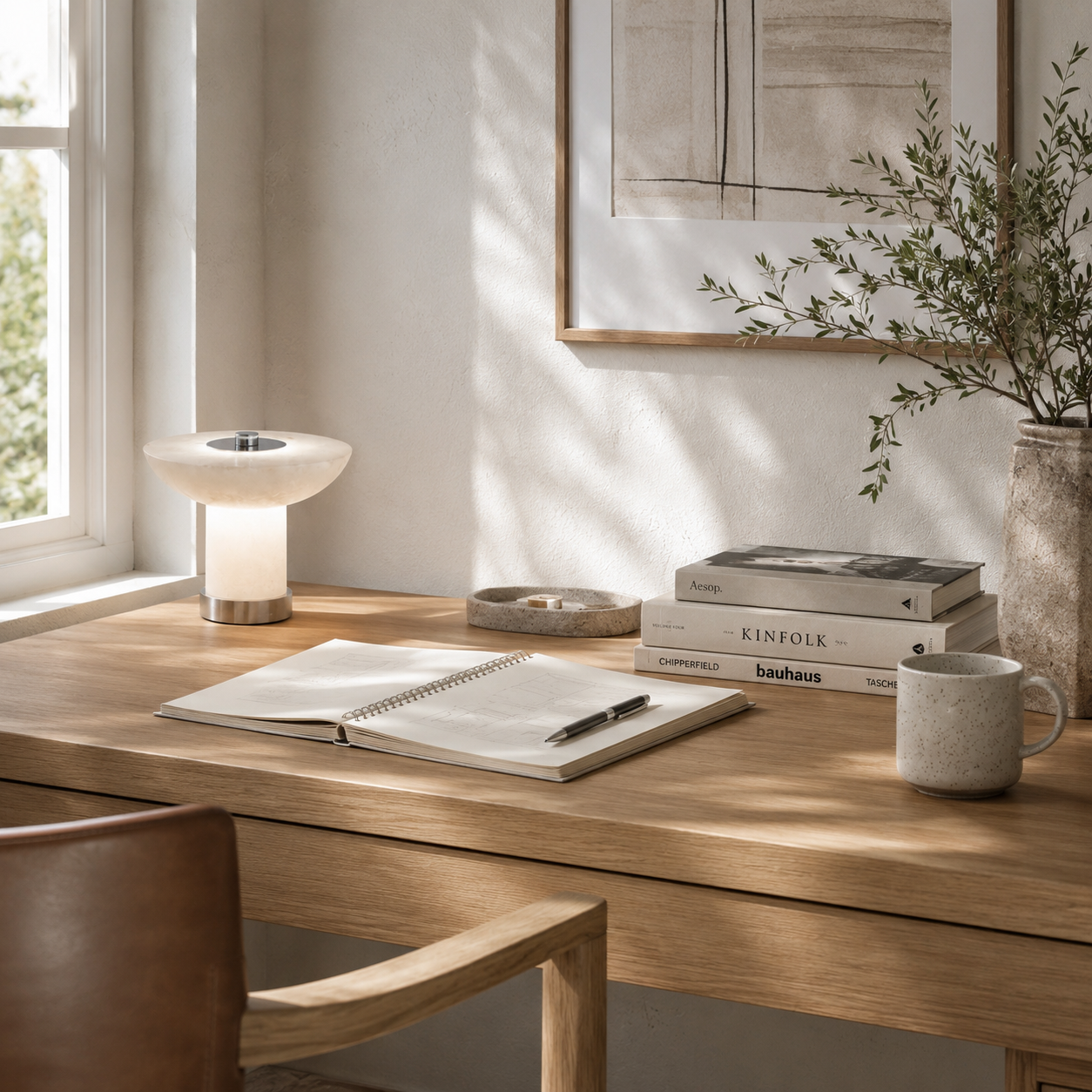 Reine Rechargeable Stone Table Lamp