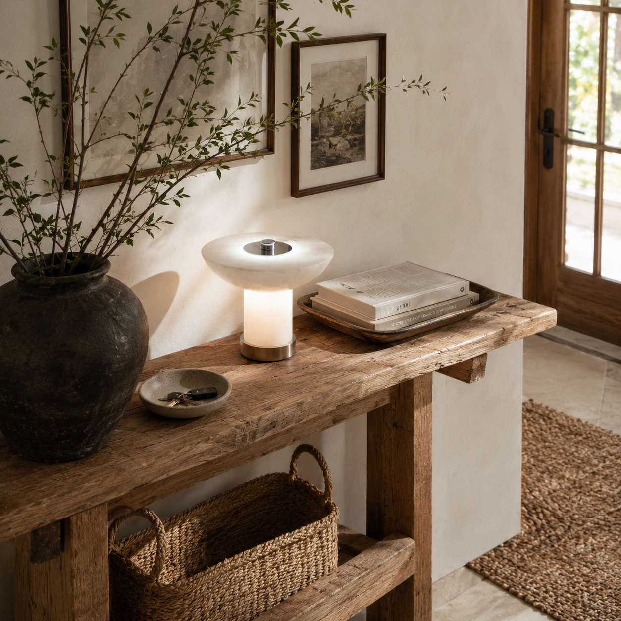 Reine Rechargeable Stone Table Lamp