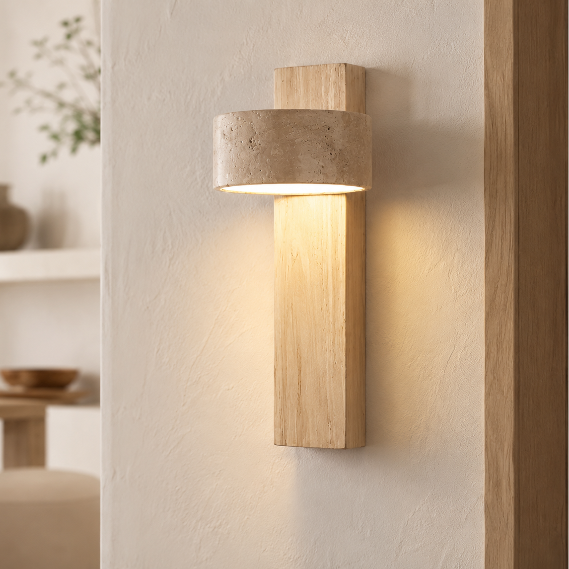 Aven Travertine Wall Light