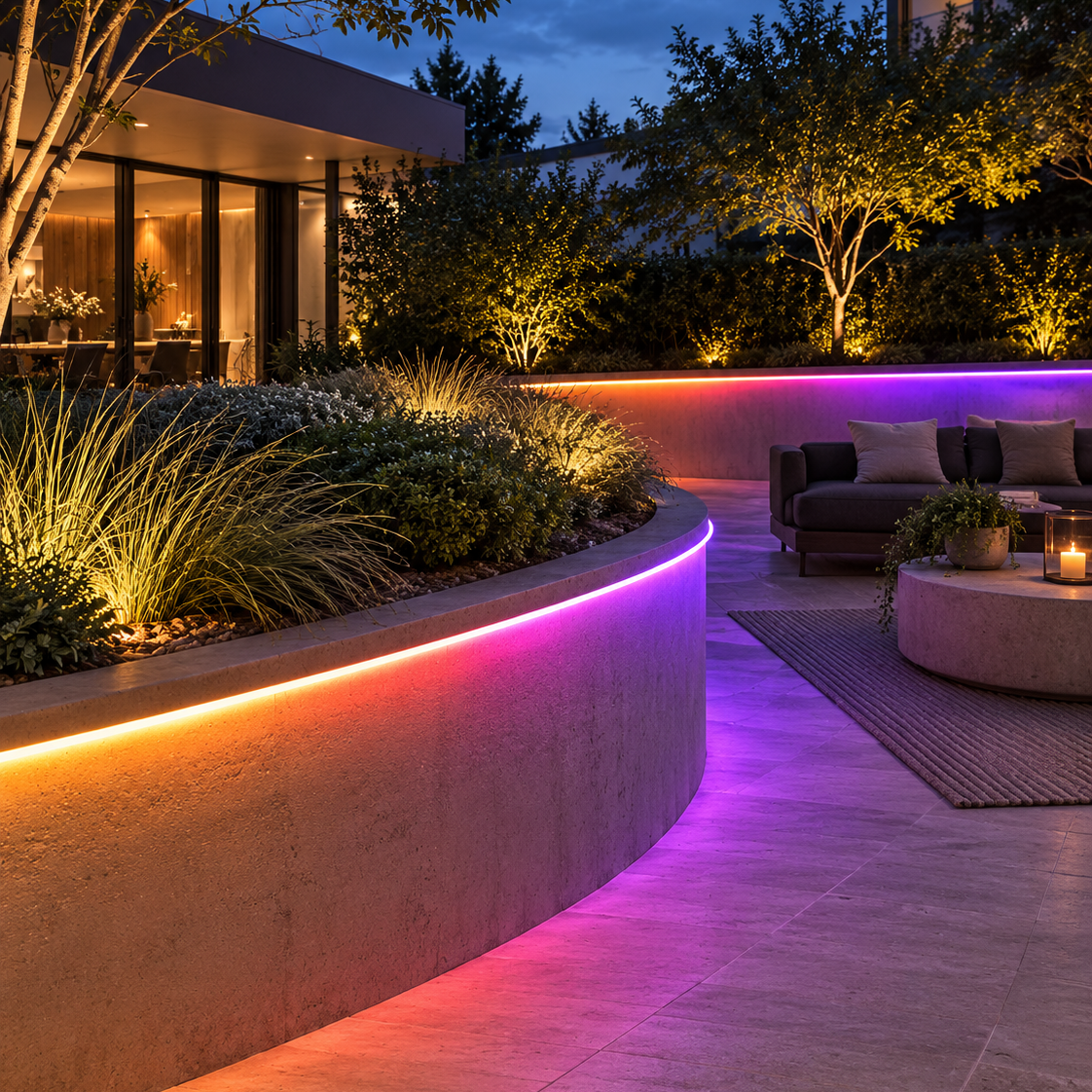 Sola High-Voltage RGB Waterproof LED String Light — Flexible Outdoor & Indoor Decorative Lighting