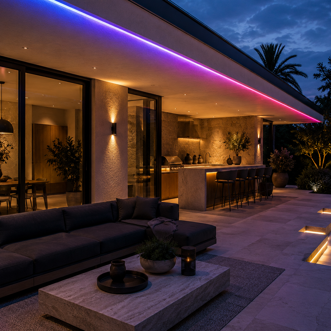 Sola High-Voltage RGB Waterproof LED String Light — Flexible Outdoor & Indoor Decorative Lighting