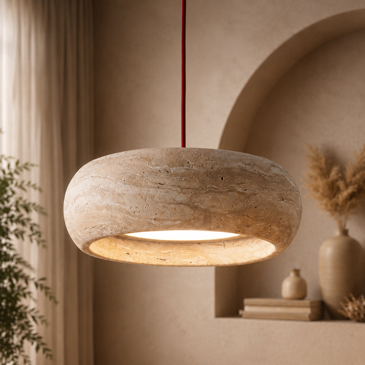 Renzo Travertine Cream Pendant Light