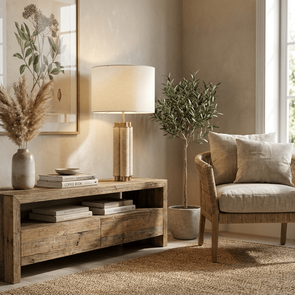Yova Travertine Table Lamp