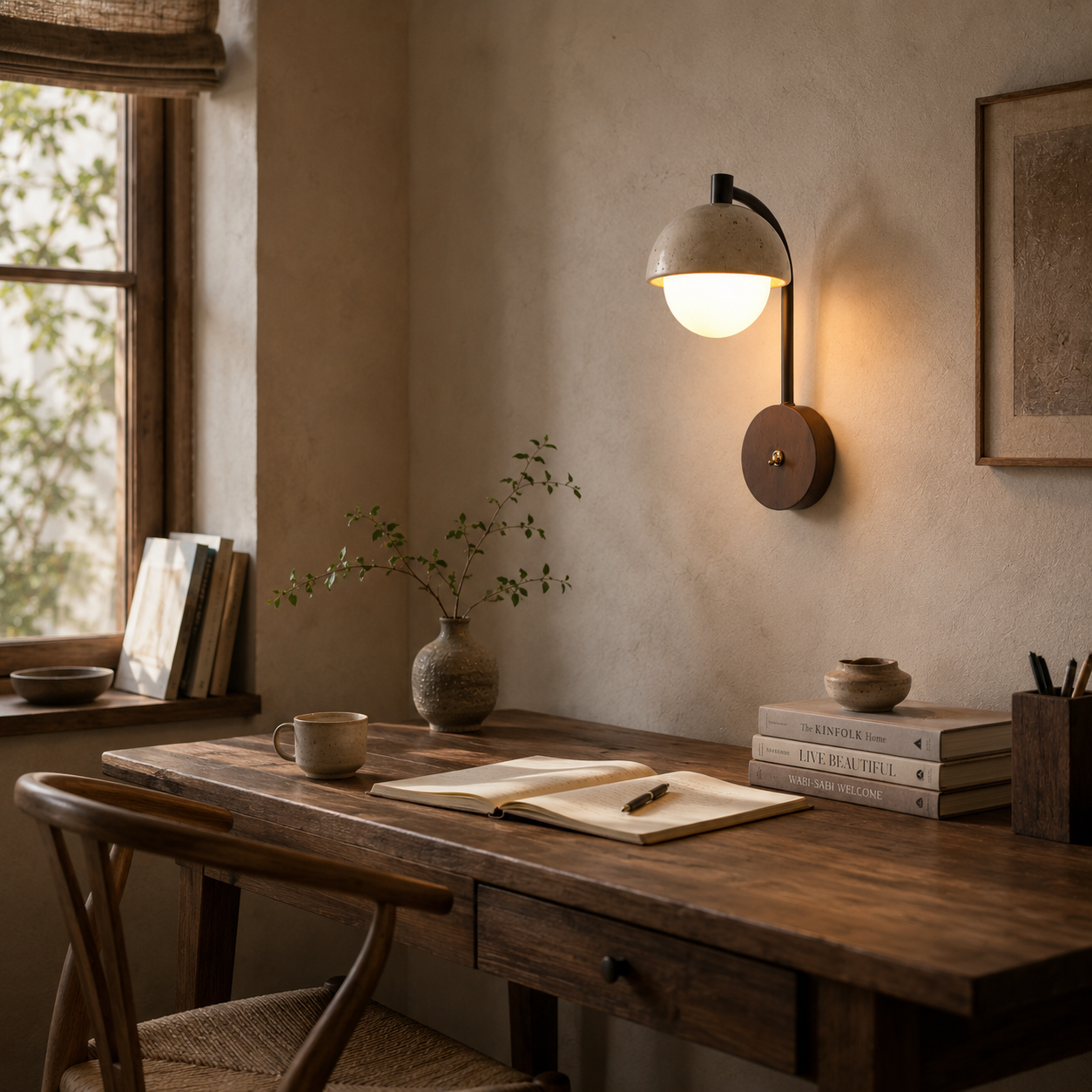Reva Travertine Wall Light
