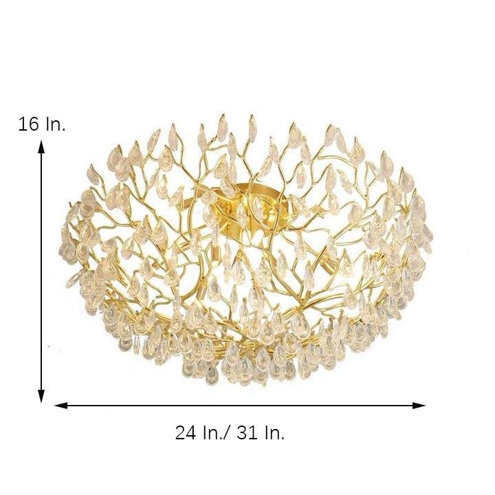 Auréline 24-inch sputnik chandelier in a neutral contemporary room setting