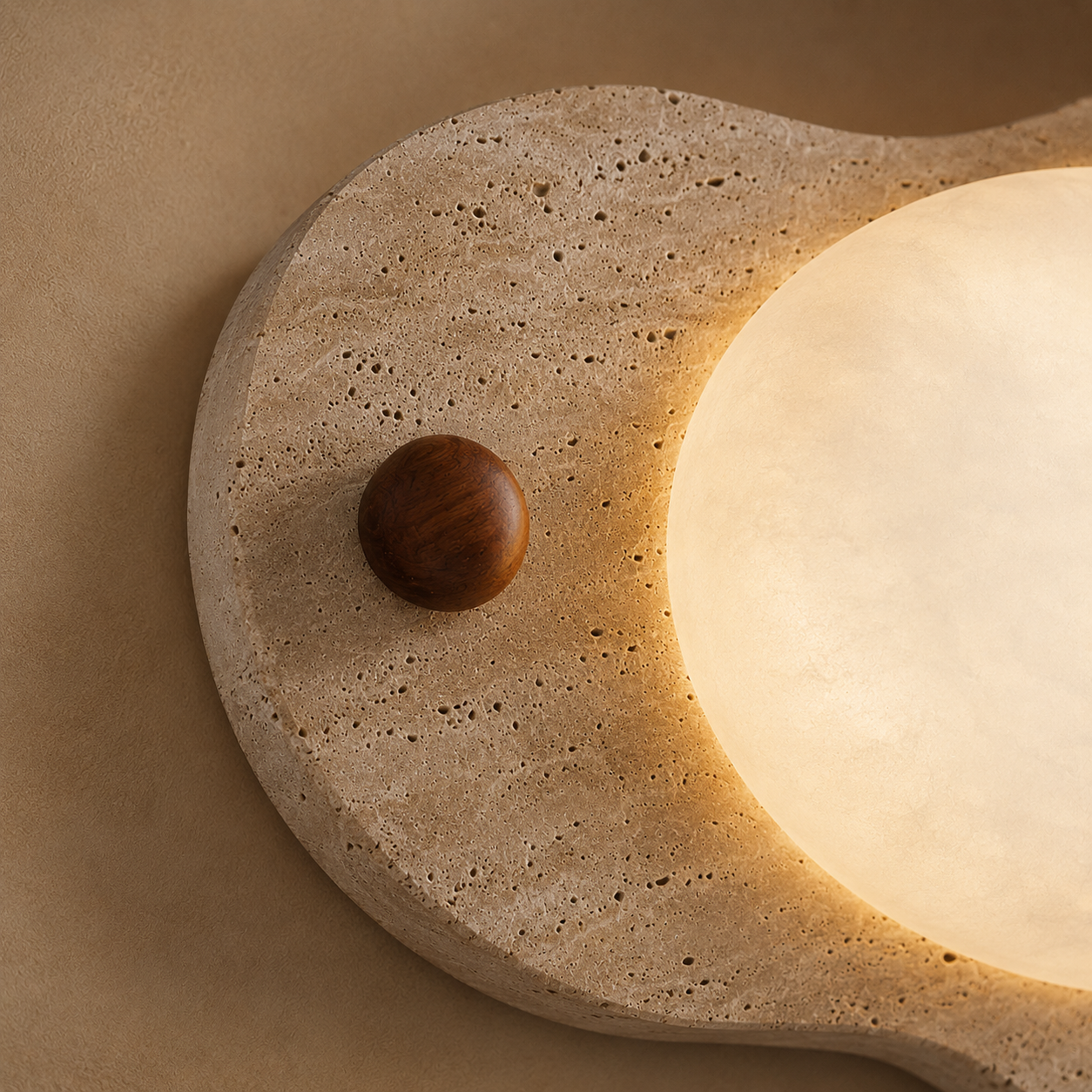 Elara Travertine Bloom Ceiling Light