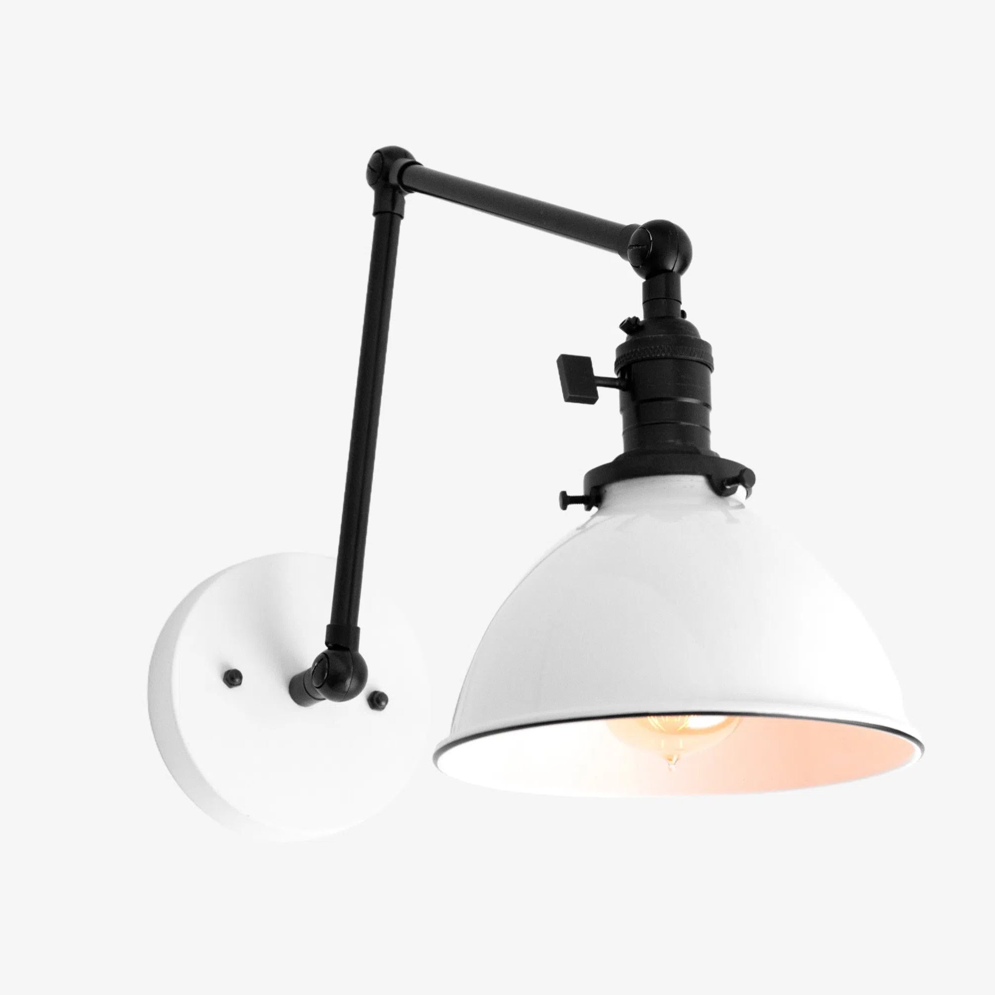 Vantara Conique Adjustable Wall Sconce – Vintage Industrial Metal Wall Light for Bedroom, Living Room & Hallway