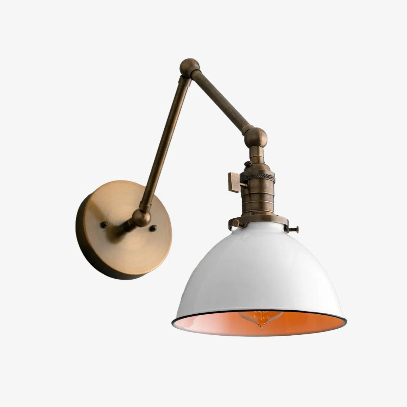 Vantara Conique Adjustable Wall Sconce – Vintage Industrial Metal Wall Light for Bedroom, Living Room & Hallway