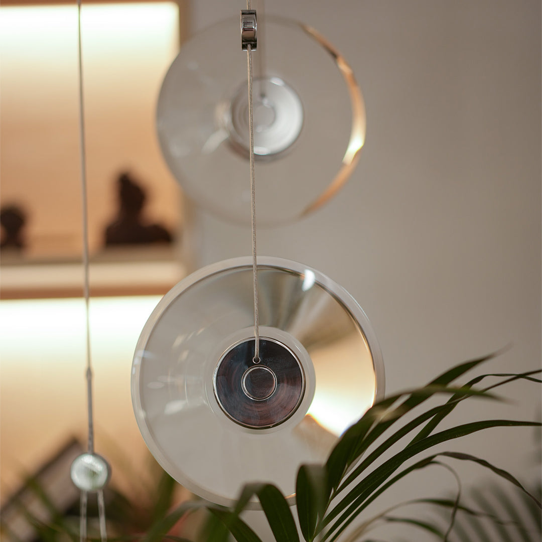 Aureon modern glass-style crystal pendant light for kitchen and dining room use