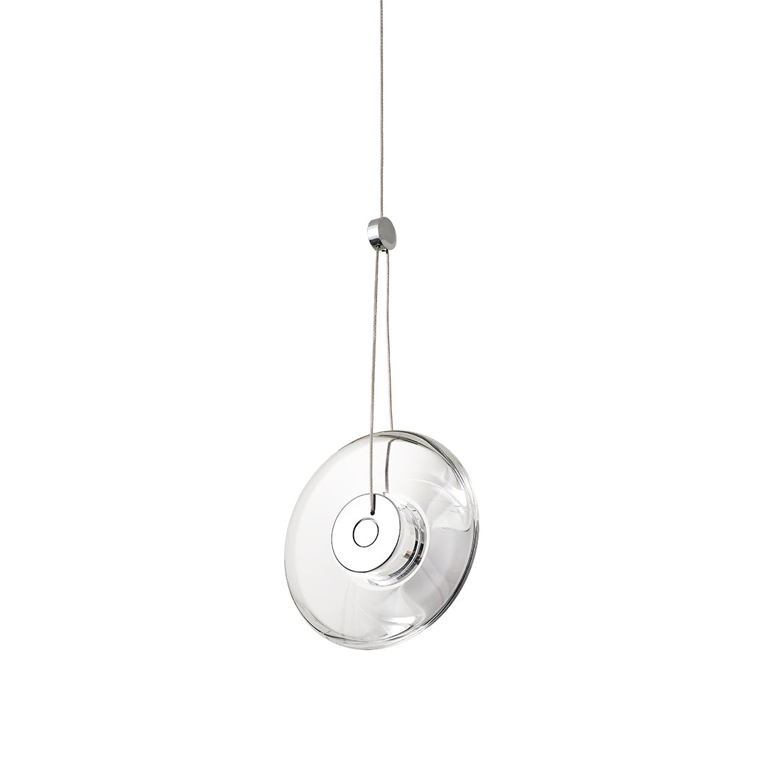 Aureon round transparent crystal pendant light, contemporary ceiling lighting