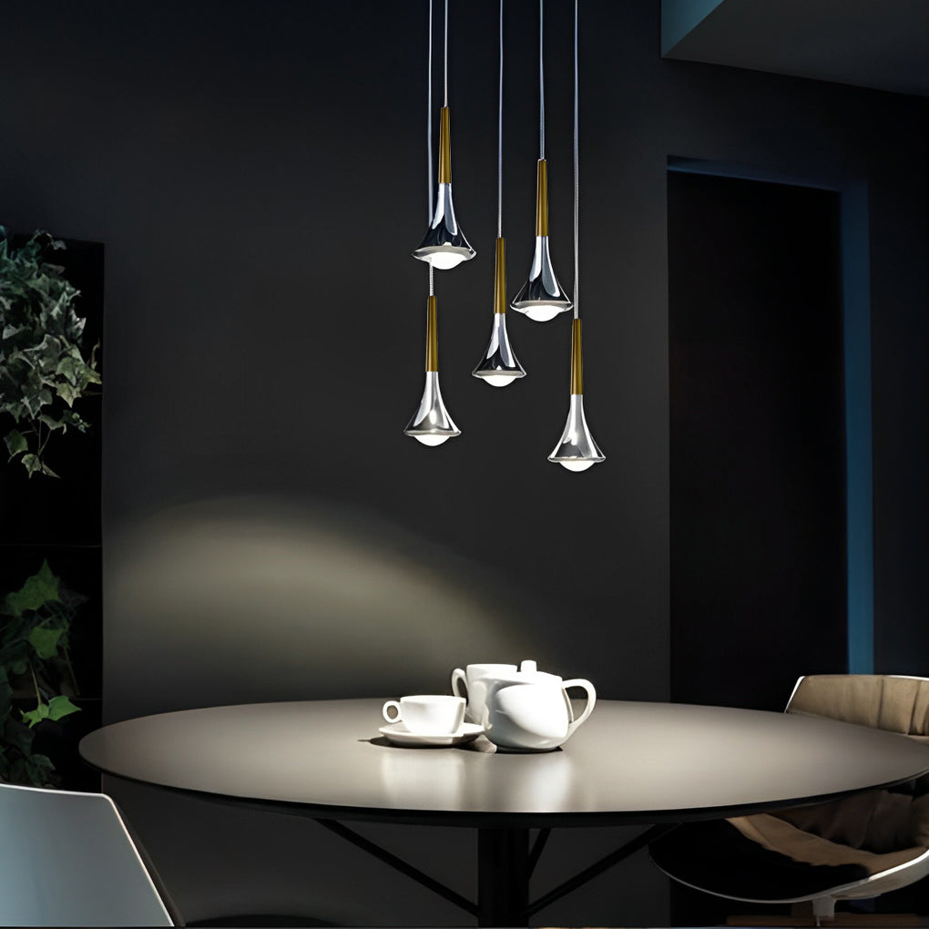 Aureon Teardrop Iron Pendant Light, Modern Mini Ceiling Light for Kitchen Islands & Dining Rooms