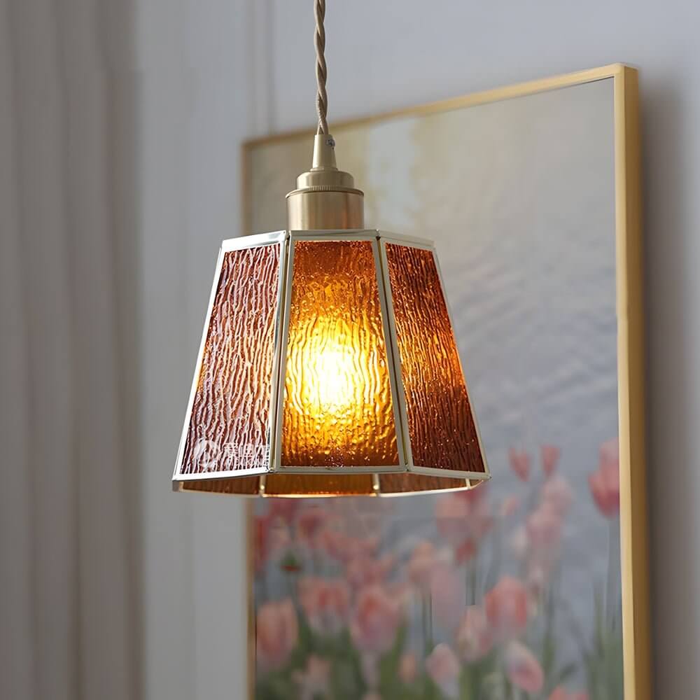 Aureon brass pendant light ceiling canopy and adjustable rope detail