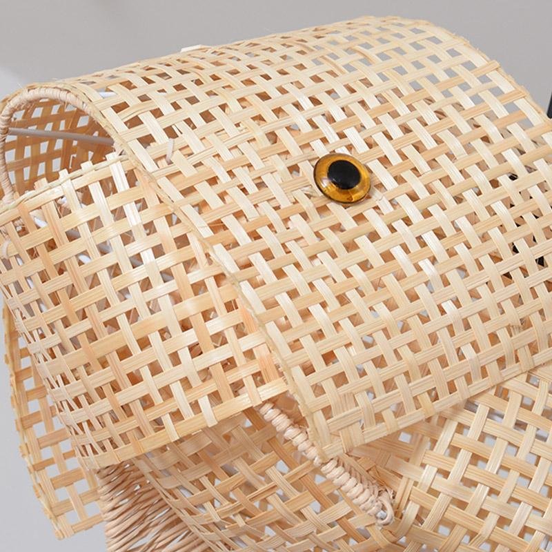 Aureon bamboo pendant light in a modern organic interior setting