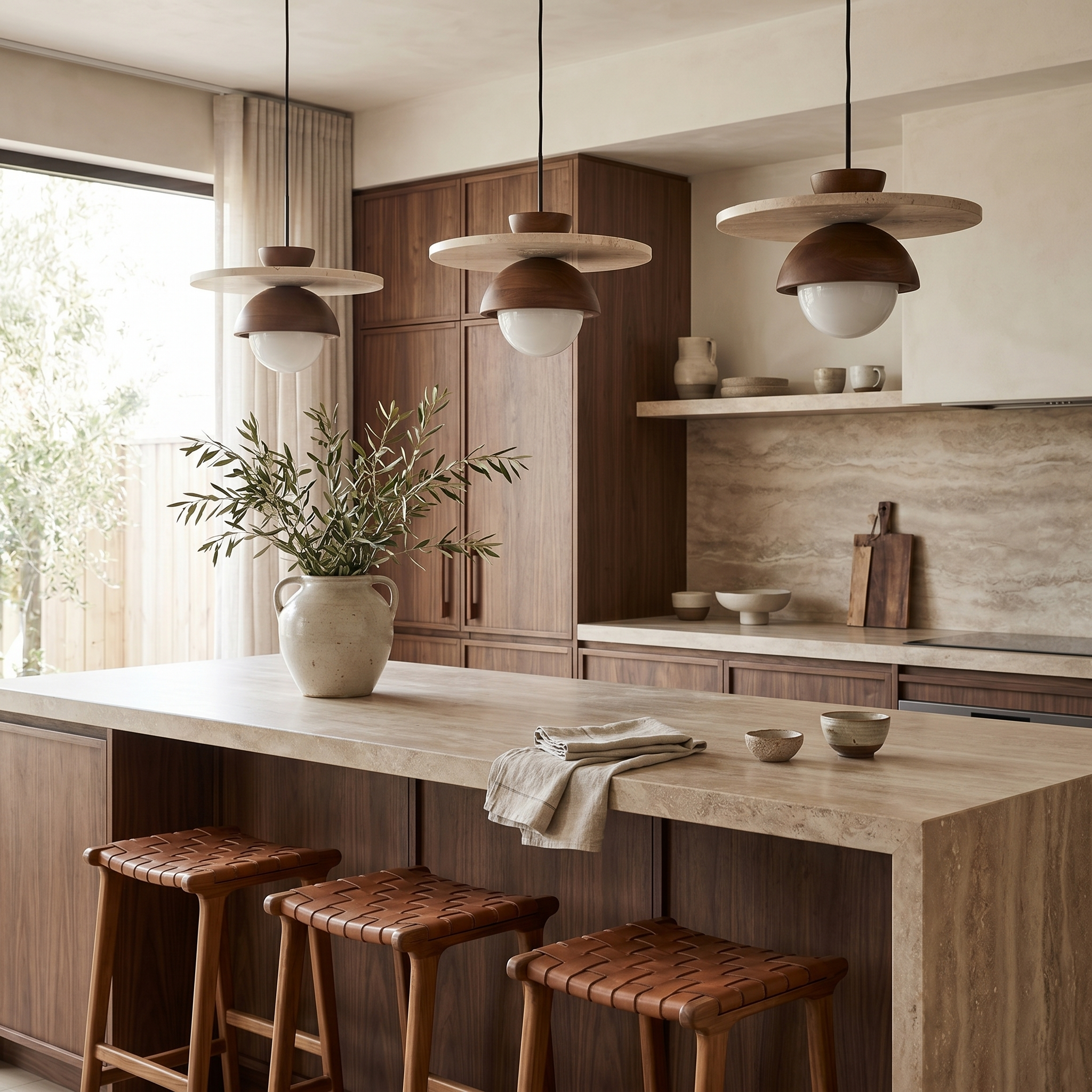 Arlo Travertine Pendant Light