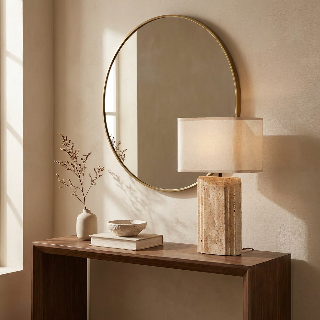 Elira Travertine Table Lamp