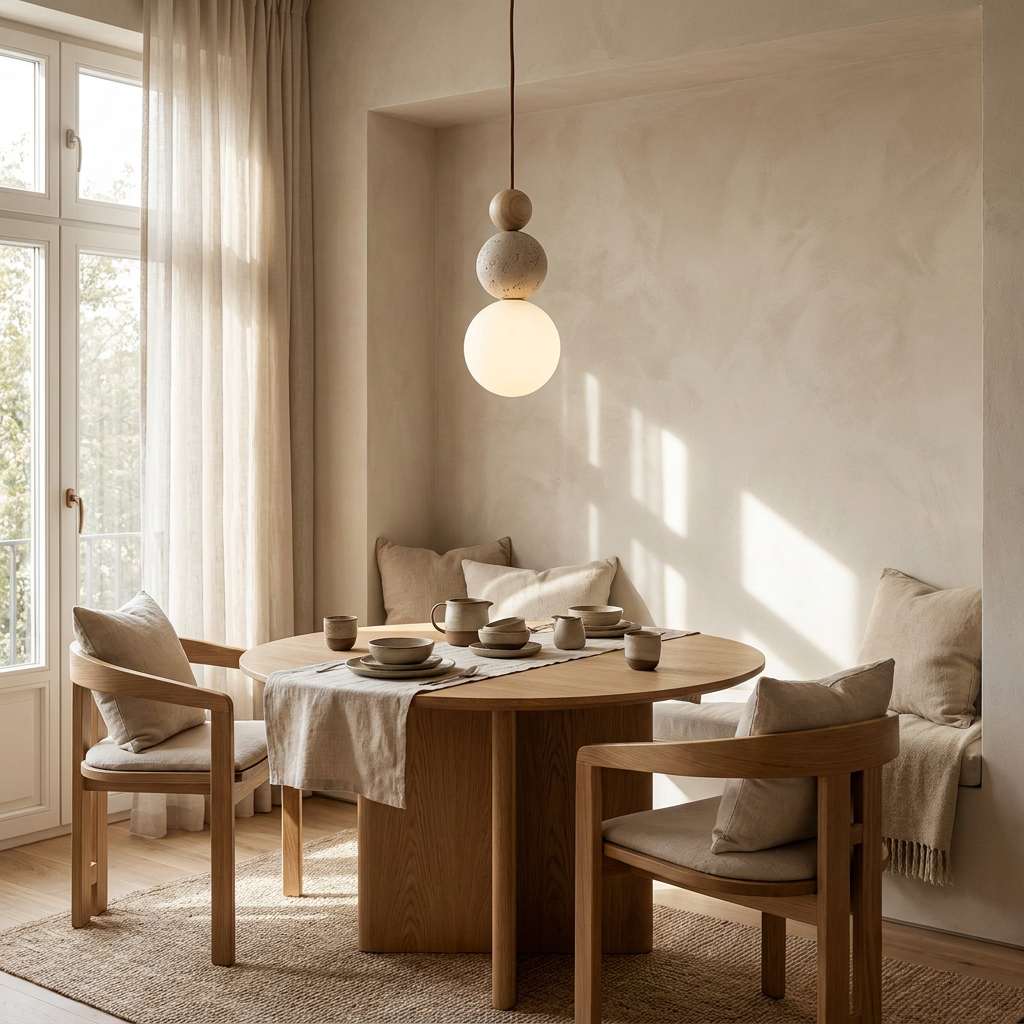 Alina Travertine Globe Pendant Light