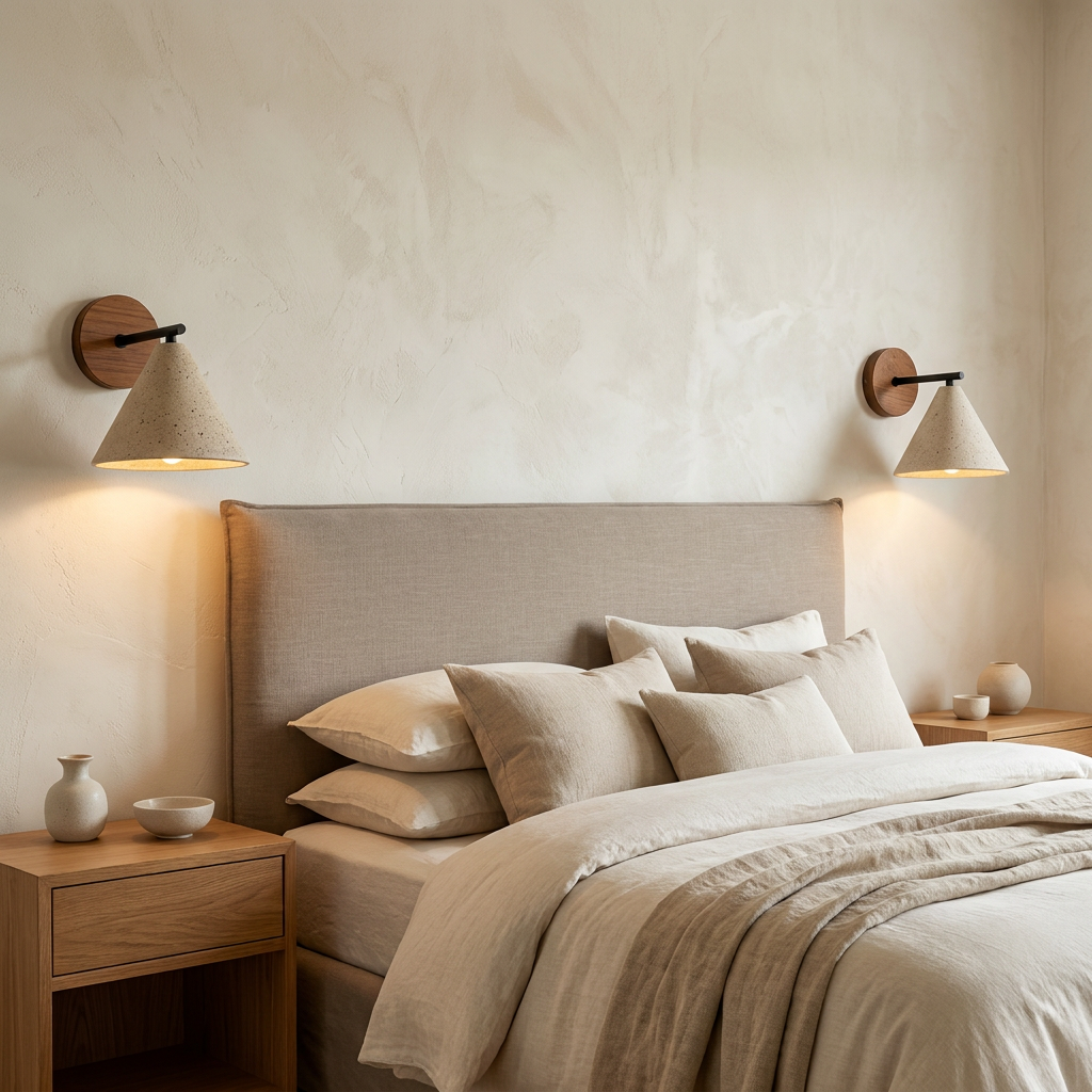 Linea Tapered Travertine Wall Light