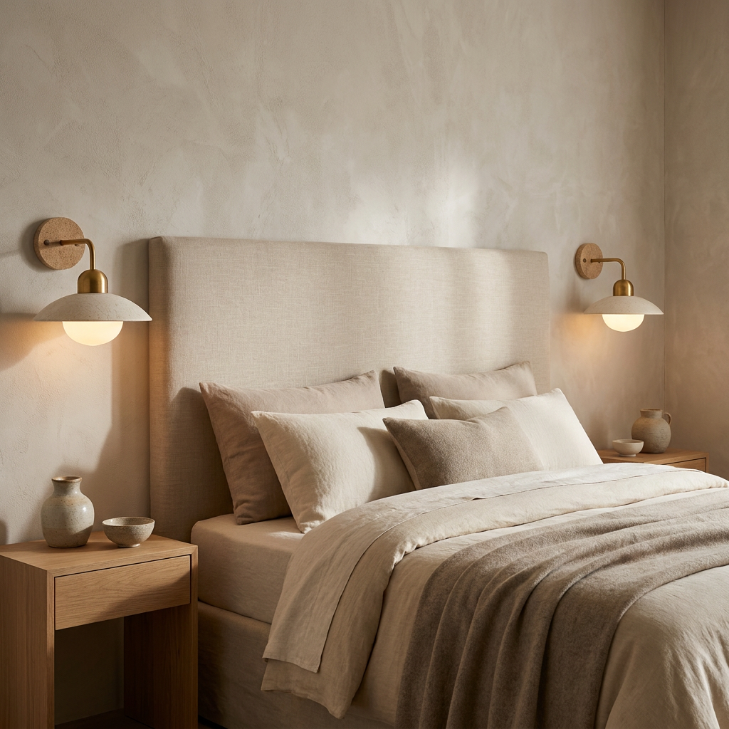 Kaida Travertine Halo Wall Light