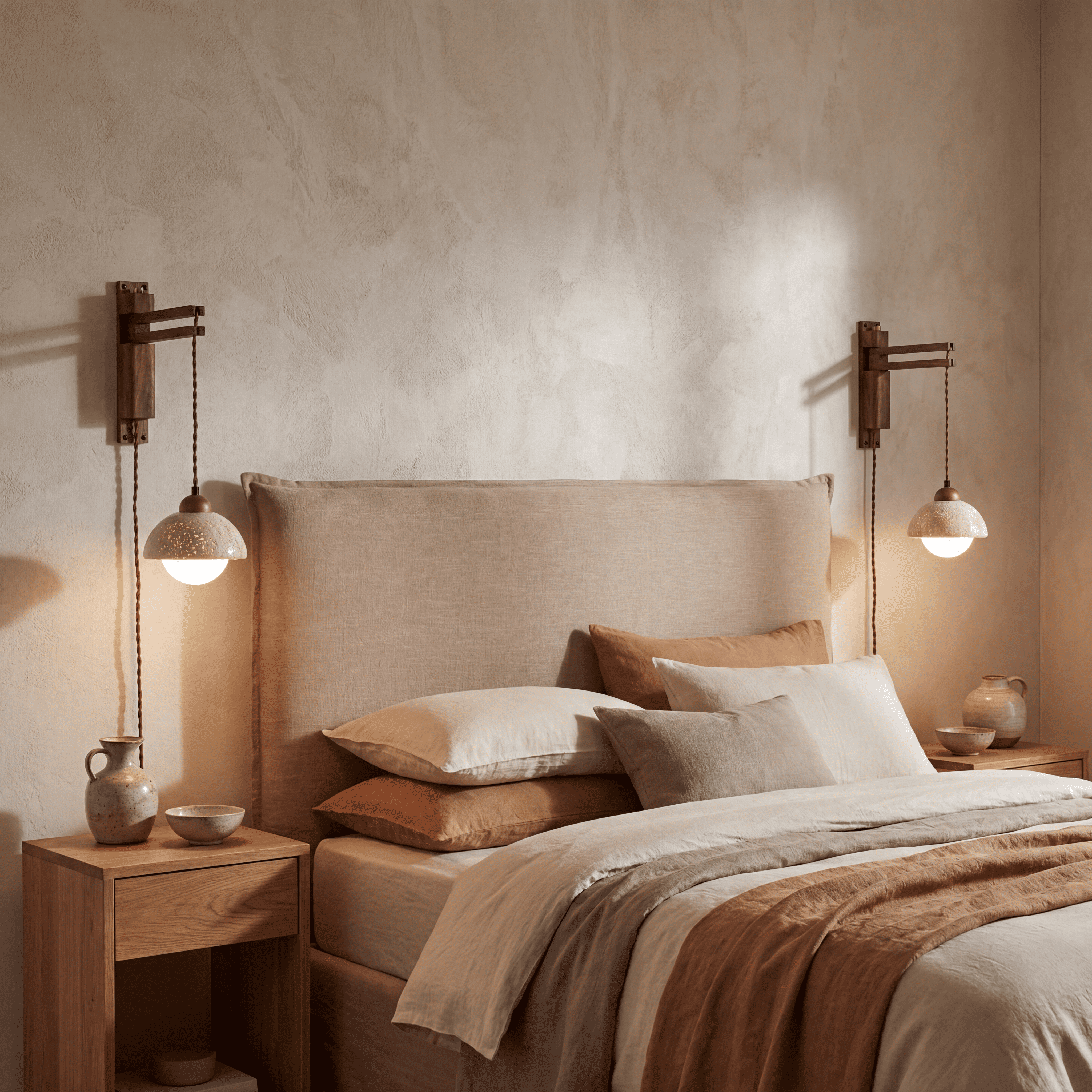 Sora Travertine Adjustable Wall Light