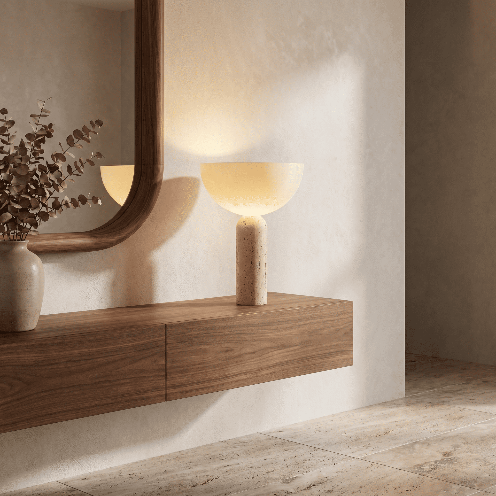 Maren Travertine Table Lamp
