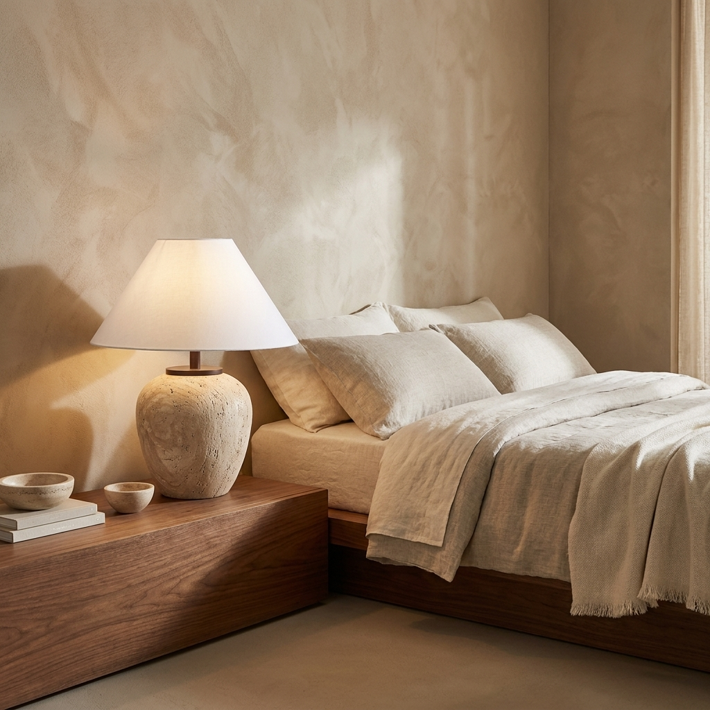 Kano Travertine Table Lamp