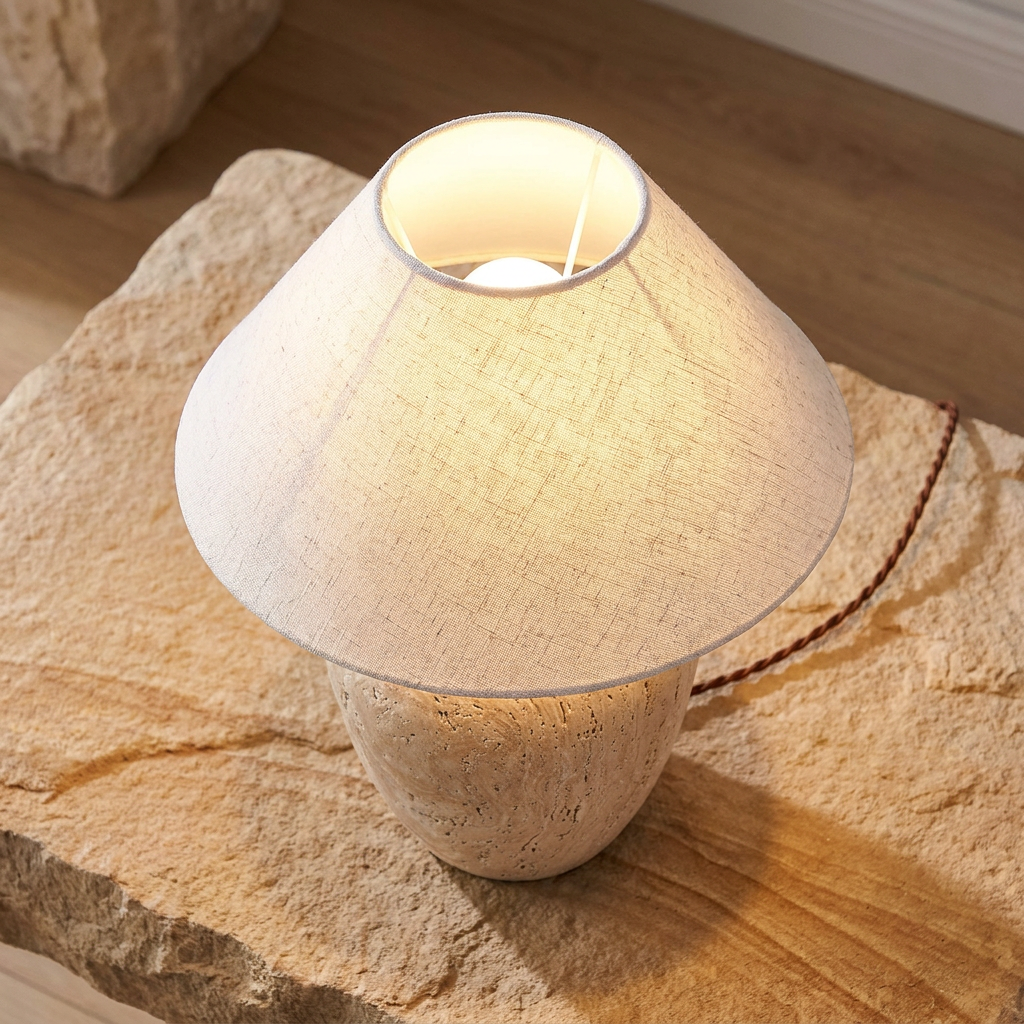 Kano Travertine Table Lamp