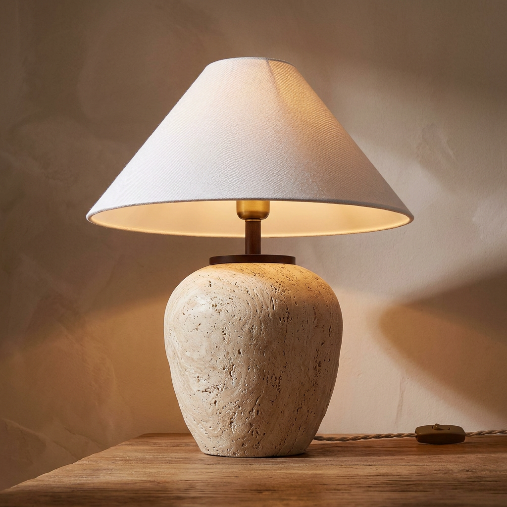 Kano Travertine Table Lamp