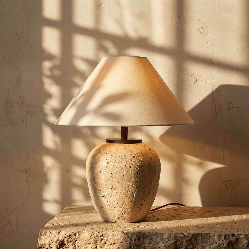 Kano Travertine Table Lamp