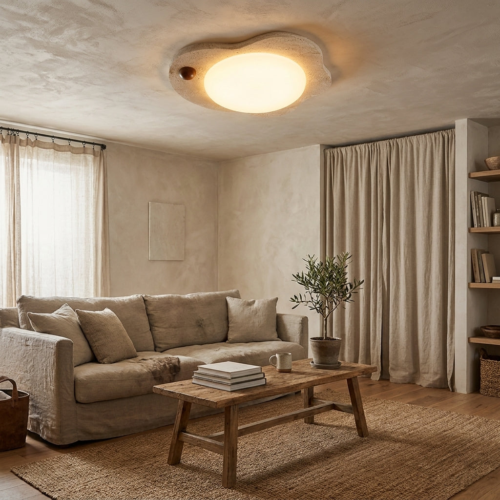 Elara Travertine Bloom Ceiling Light lifestyle