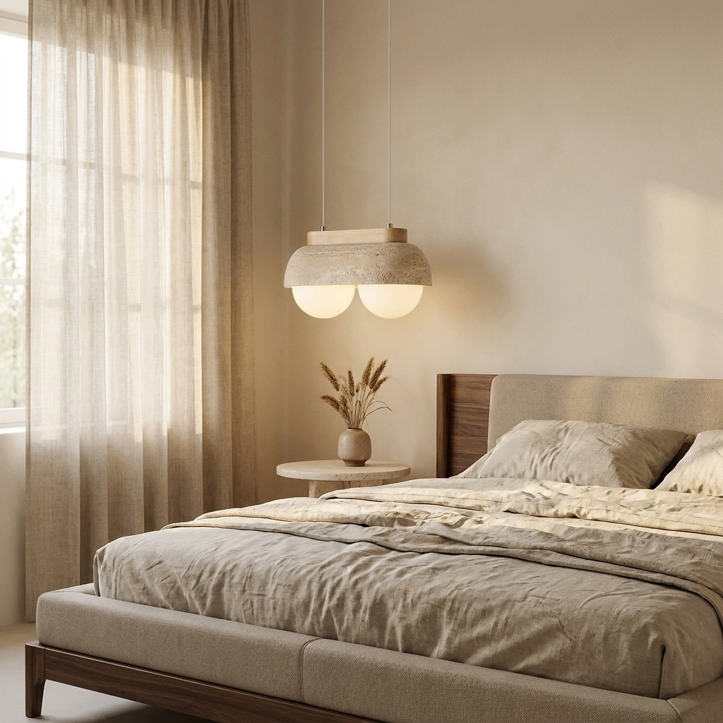 Emori Travertine Pendant Light