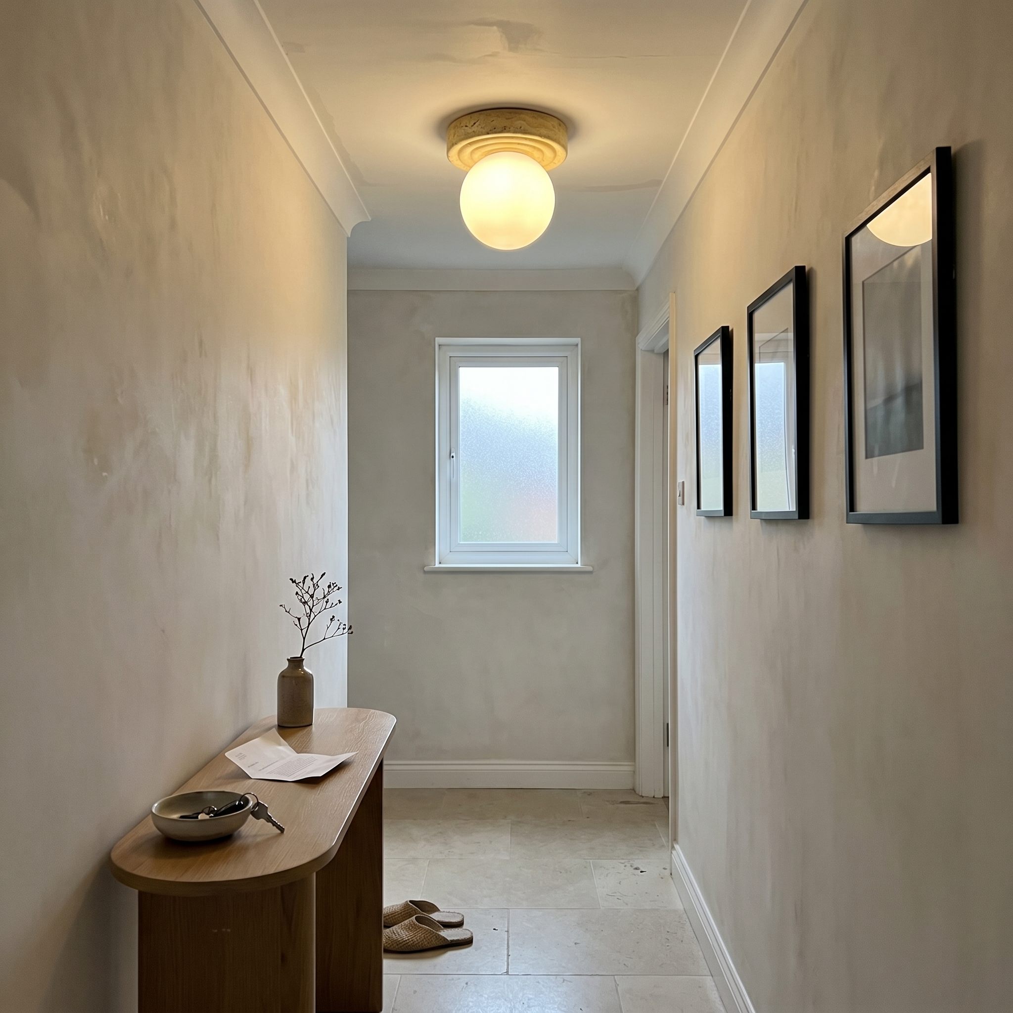 Emika Travertine Ceiling Light
