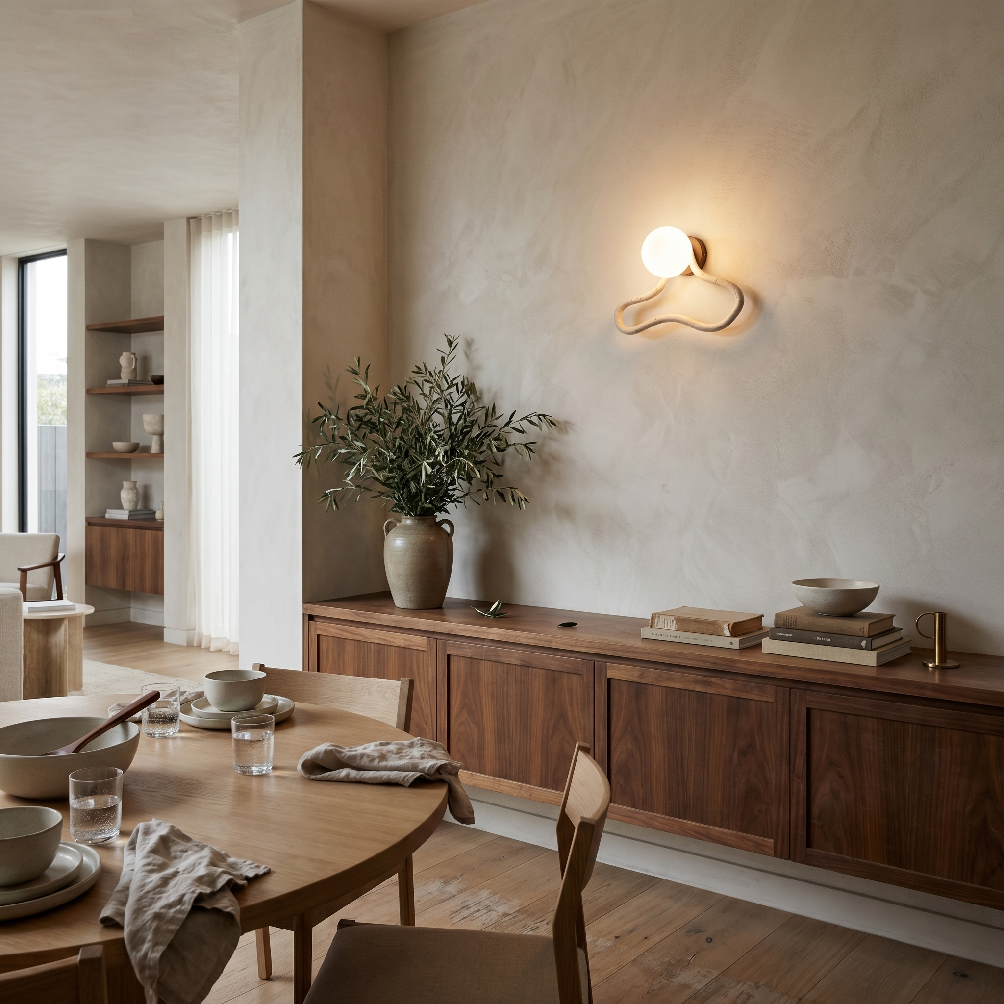 Toren Travertine Wall Light