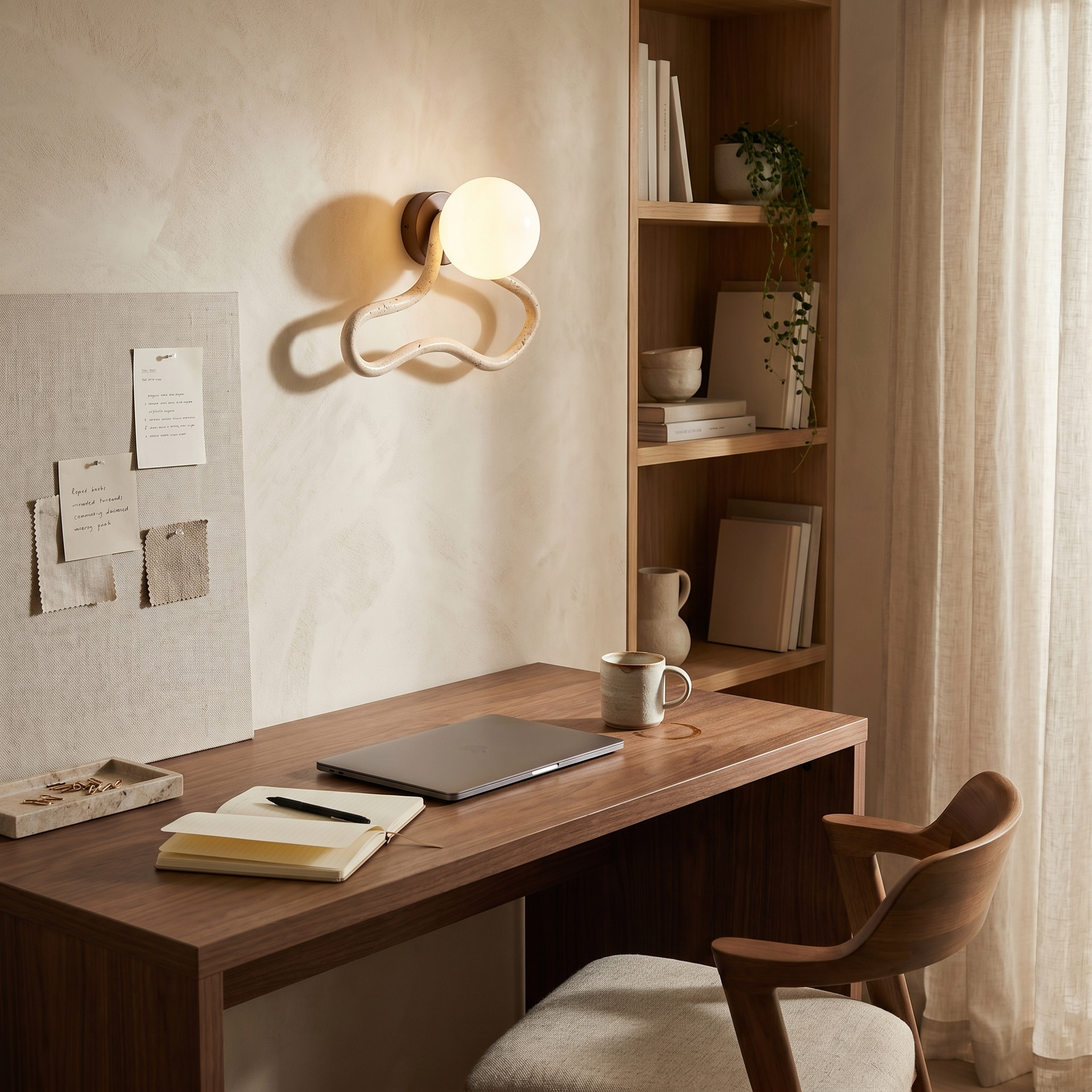 Toren Travertine Wall Light