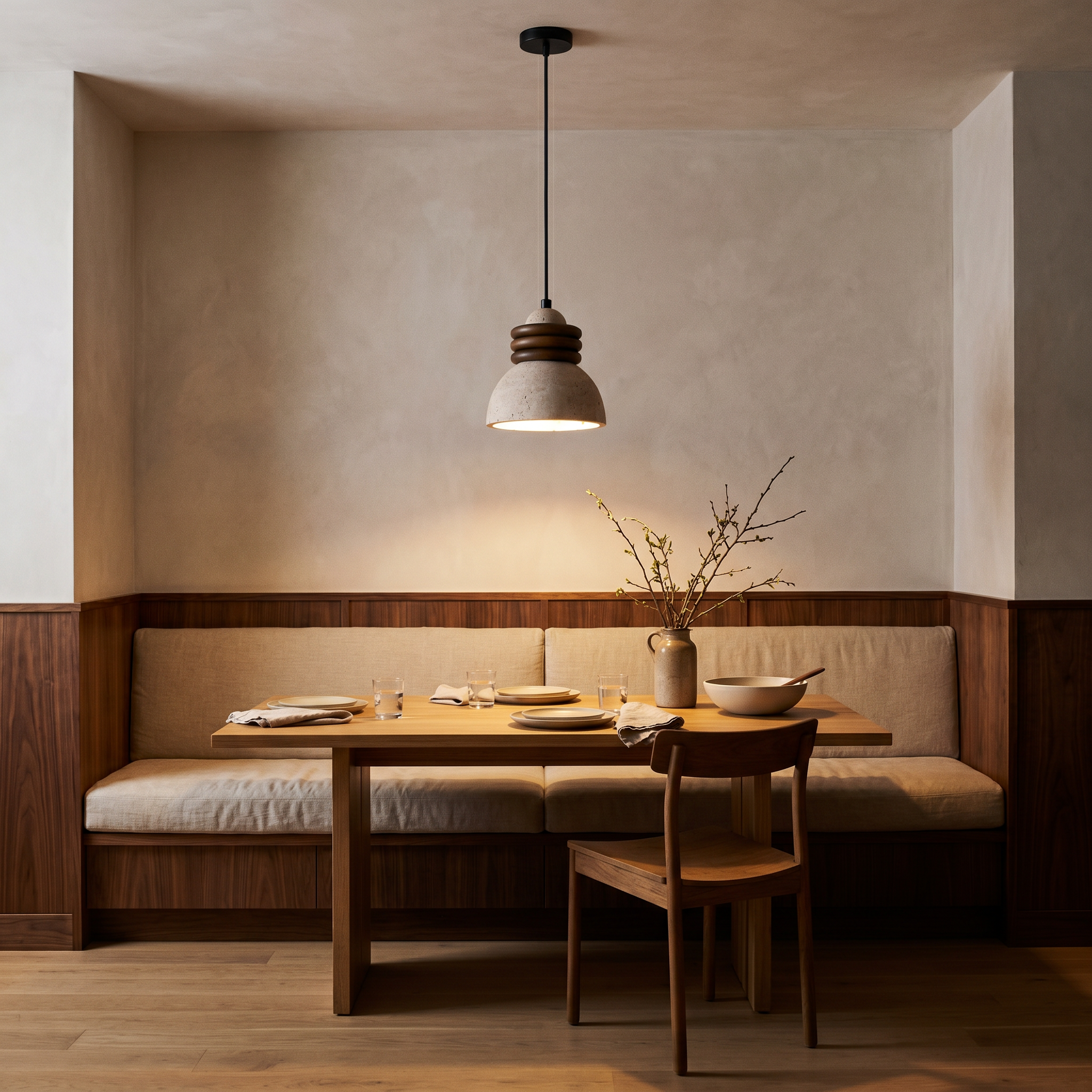 Ciroa Travertine Loop Pendant Light