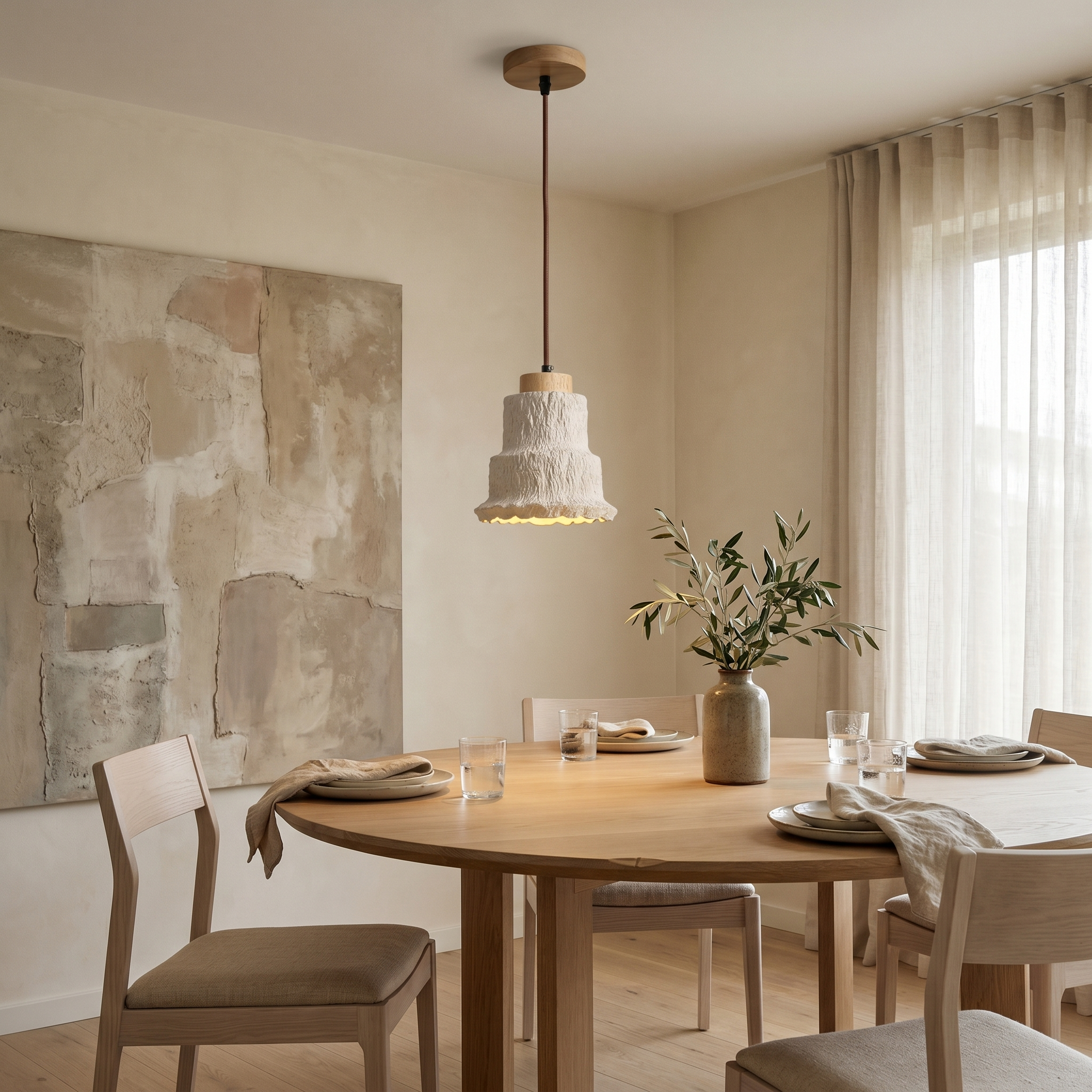 Toma Travertine Pendant Light