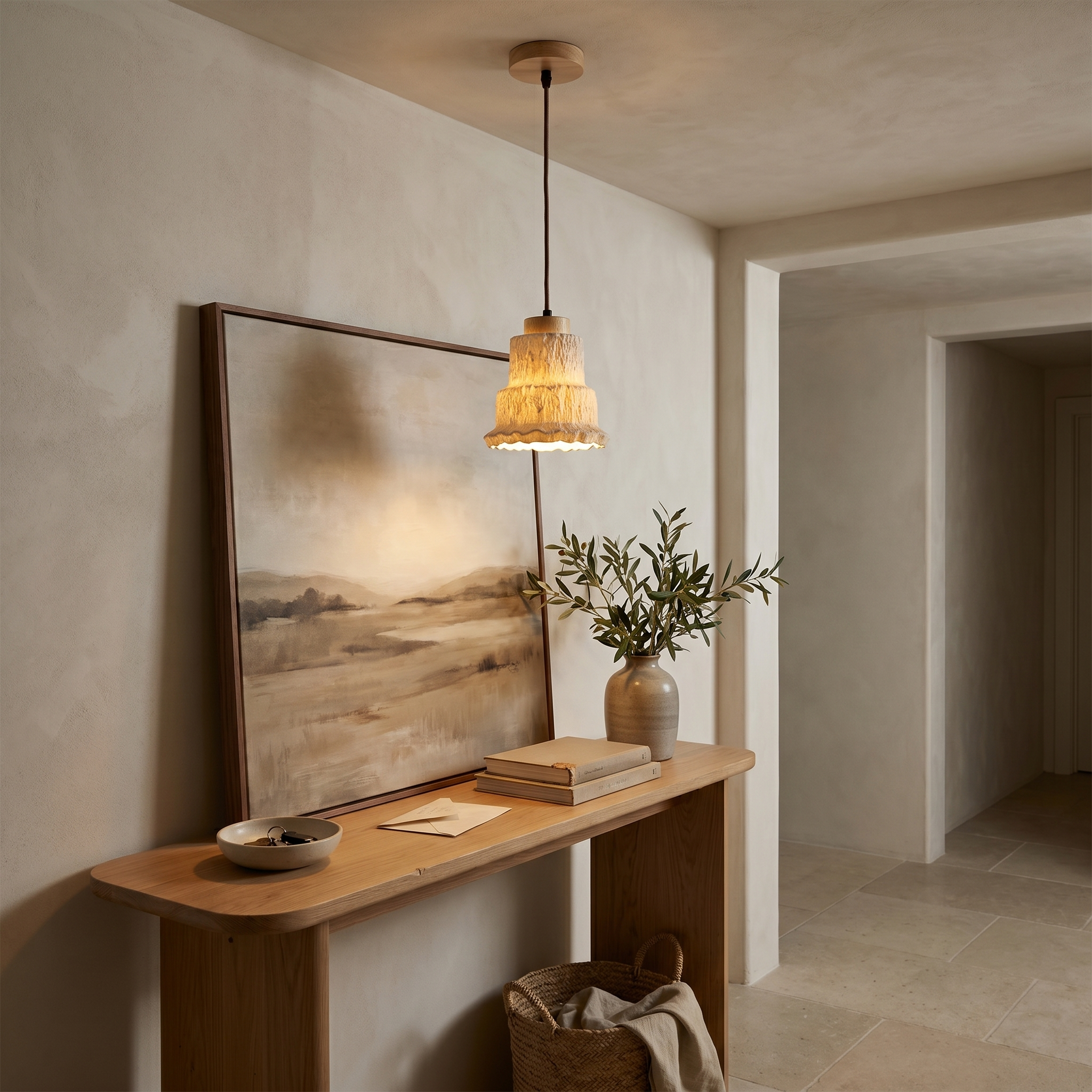 Toma Travertine Pendant Light