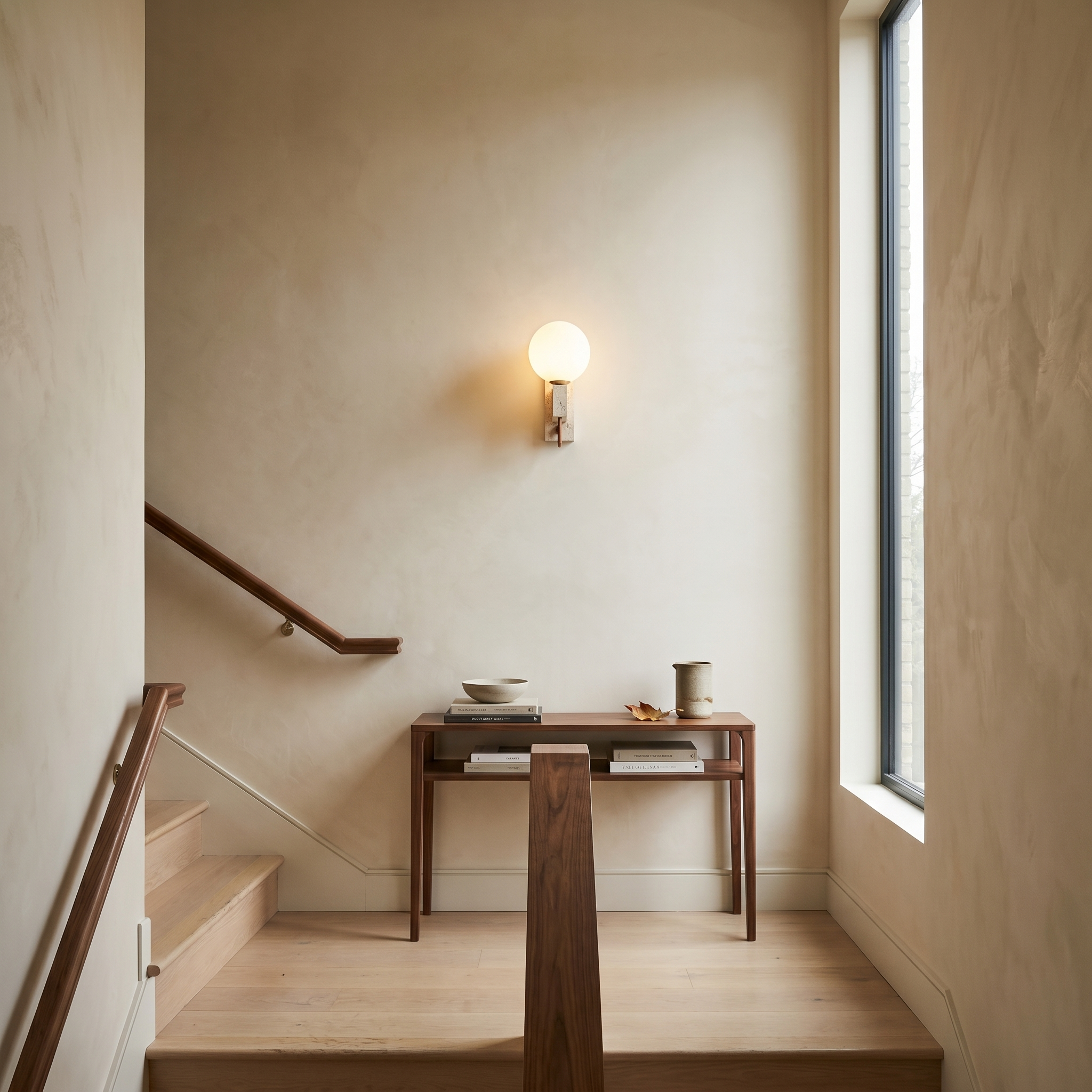 Hana Travertine Globe Wall Light